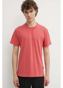 G-Star Raw t-shirt bawełniany męski kolor czerwony gładki ze sklepu ANSWEAR.com w kategorii T-shirty męskie - zdjęcie 172106449