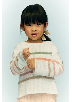 H & M - Sweter ze zrolowanymi brzegami - Biały ze sklepu H&M w kategorii Swetry dziewczęce - zdjęcie 172107919