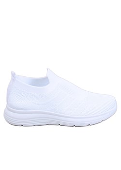 Buty skarpetkowe wsuwane Groppi White białe ze sklepu ButyModne.pl w kategorii Buty sportowe damskie - zdjęcie 172108036
