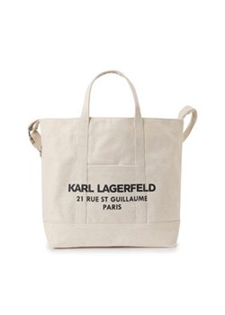 KARL LAGERFELD Torebka 230W3018 Beżowy ze sklepu MODIVO w kategorii Torby Shopper bag - zdjęcie 172108468