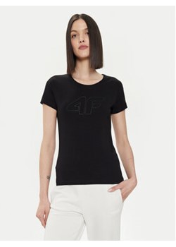 4F T-Shirt 4FWSS24TTSHF1163 Czarny Slim Fit ze sklepu MODIVO w kategorii Bluzki damskie - zdjęcie 172110865