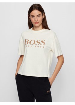 Boss T-Shirt C_Evina_Active 50457388 Beżowy Relaxed Fit ze sklepu MODIVO w kategorii Bluzki damskie - zdjęcie 172110905
