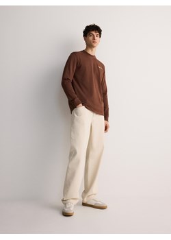 Reserved - Longsleeve oversize - beżowy ze sklepu Reserved w kategorii T-shirty męskie - zdjęcie 172114145