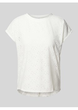 T-shirt z haftem angielskim model ‘SMILLA’ ze sklepu Peek&Cloppenburg  w kategorii Bluzki damskie - zdjęcie 172115055