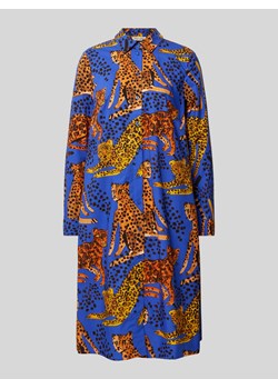 Sukienka koszulowa o długości do kolan ze zwierzęcym nadrukiem ze sklepu Peek&Cloppenburg  w kategorii Sukienki - zdjęcie 172115426