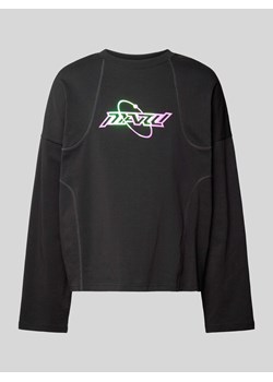 Bluza z długim rękawem i nadrukiem z logo — REVIEW X MATW ze sklepu Peek&Cloppenburg  w kategorii T-shirty męskie - zdjęcie 172115647