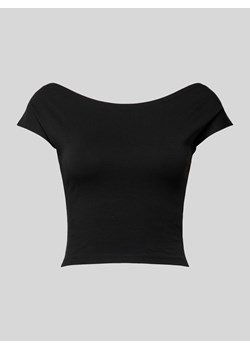 T-shirt krótki z dekoltem w łódkę ze sklepu Peek&Cloppenburg  w kategorii Bluzki damskie - zdjęcie 172115657