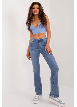 Damskie spodnie jeansowe typu bootcut ze sklepu 5.10.15 w kategorii Jeansy damskie - zdjęcie 172115829