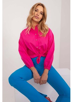 Damska koszula oversize z bawełny fuksjowa ze sklepu 5.10.15 w kategorii Koszule damskie - zdjęcie 172115915