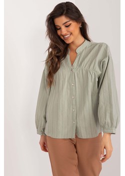 Rozpinana koszula damska z bawełny khaki ze sklepu 5.10.15 w kategorii Koszule damskie - zdjęcie 172115966