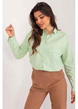 Casualowa koszula oversize pistacjowa ze sklepu 5.10.15 w kategorii Koszule damskie - zdjęcie 172115985