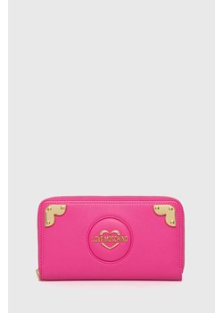 Love Moschino portfel damski kolor różowy JC5615PP1ILR0615 ze sklepu ANSWEAR.com w kategorii Portfele damskie - zdjęcie 172116308