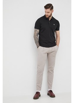 Lacoste polo bawełniane DH2050. kolor czarny gładki ze sklepu PRM w kategorii T-shirty męskie - zdjęcie 172118747