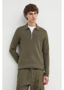 Samsoe Samsoe sweter GUNA męski kolor zielony M22400055 ze sklepu PRM w kategorii Swetry męskie - zdjęcie 172118756