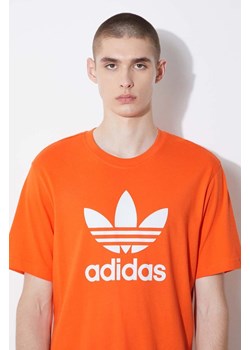 adidas Originals t-shirt bawełniany męski kolor pomarańczowy z nadrukiem IR8000 ze sklepu PRM w kategorii T-shirty męskie - zdjęcie 172119195
