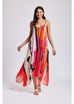 Sukienka maxi Gemma Iconique czerwona IC24-144 ze sklepu piubiu_pl w kategorii Odzież plażowa - zdjęcie 172120026