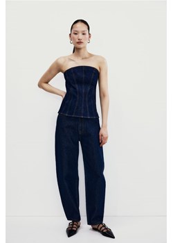 H & M - Dżinsowy top bandeau - Niebieski ze sklepu H&M w kategorii Bluzki damskie - zdjęcie 172120228