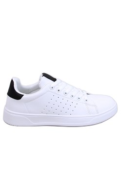 Sneakersy damskie Helary WHITE/BLACK białe ze sklepu ButyModne.pl w kategorii Buty sportowe damskie - zdjęcie 172120418