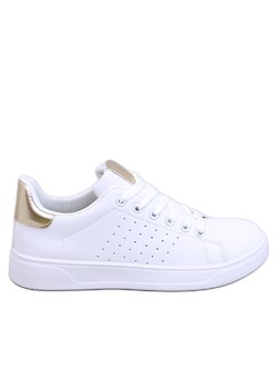 Sneakersy damskie Helary WHITE/GOLD białe ze sklepu ButyModne.pl w kategorii Buty sportowe damskie - zdjęcie 172120419