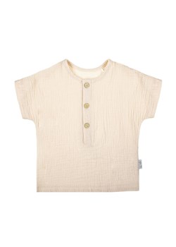 Bluzka z krótkim rękawem typu kimono dla chłopca beżowa ze sklepu 5.10.15 w kategorii T-shirty chłopięce - zdjęcie 172122137