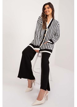 Elegancki sweter rozpinany biało-czarny ze sklepu 5.10.15 w kategorii Swetry damskie - zdjęcie 172122975