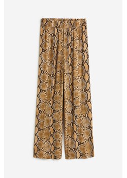 H & M - Dżersejowe spodnie bez zapięcia - Brązowy ze sklepu H&M w kategorii Spodnie damskie - zdjęcie 172126145