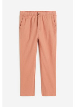 H & M - Spodnie z lnem Regular Fit - Pomarańczowy ze sklepu H&M w kategorii Spodnie męskie - zdjęcie 172126177