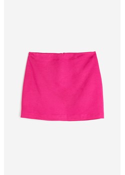 H & M - Spódniczka mini z domieszką lnu - Różowy ze sklepu H&M w kategorii Spódnice - zdjęcie 172126197
