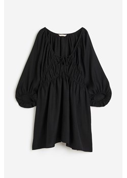 H & M - Obszerna sukienka z domieszką lyocellu - Czarny ze sklepu H&M w kategorii Sukienki - zdjęcie 172126249
