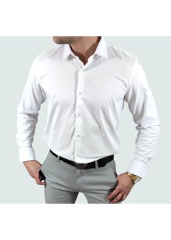 Klasyczna  koszula krój regular  biała ESP025  DM ze sklepu Moda Męska w kategorii Koszule męskie - zdjęcie 172129935