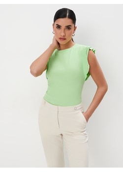 Mohito - Bawełniany zielony t-shirt - zielony ze sklepu Mohito w kategorii Bluzki damskie - zdjęcie 172131627