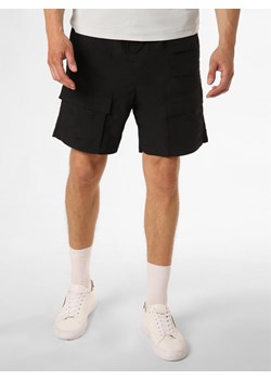HUGO Szorty - Jad242 Mężczyźni Sztuczne włókno czarny jednolity ze sklepu vangraaf w kategorii Spodenki męskie - zdjęcie 172132999
