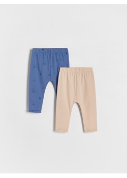 Reserved - Bawełniane spodnie 2 pack - granatowy ze sklepu Reserved w kategorii Spodnie i półśpiochy - zdjęcie 172134885