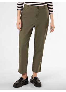 Franco Callegari Spodnie z dodatkiem lnu Kobiety Bawełna khaki jednolity ze sklepu vangraaf w kategorii Spodnie damskie - zdjęcie 172136525