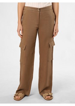 MAC Spodnie - Chiara Cargo Kobiety Lyocell taupe jednolity ze sklepu vangraaf w kategorii Spodnie damskie - zdjęcie 172136536
