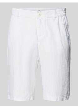 Bermudy lniane o kroju regular fit z elastycznym pasem model ‘BALU’ ze sklepu Peek&Cloppenburg  w kategorii Spodenki męskie - zdjęcie 172137015