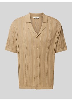 Koszula casualowa o kroju regular fit z ażurowym wzorem model ‘JON’ ze sklepu Peek&Cloppenburg  w kategorii Koszule męskie - zdjęcie 172137045