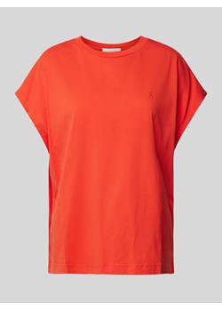 T-shirt z prążkowanym,okrągłym dekoltem model ‘INAARA’ ze sklepu Peek&Cloppenburg  w kategorii Bluzki damskie - zdjęcie 172137259