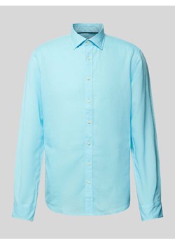 Koszula biznesowa o kroju slim fit z kołnierzykiem typu kent ze sklepu Peek&Cloppenburg  w kategorii Koszule męskie - zdjęcie 172137276