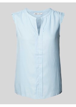 Top bluzkowy z wiskozy z obszyciem koronką model ‘KIMMI’ ze sklepu Peek&Cloppenburg  w kategorii Bluzki damskie - zdjęcie 172137296