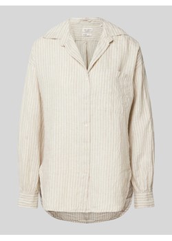 Lniana bluzka z kieszenią na piersi ze sklepu Peek&Cloppenburg  w kategorii Koszule damskie - zdjęcie 172137316