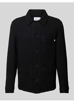 Kurtka koszulowa z fakturowanym wzorem model ‘Workwear’ ze sklepu Peek&Cloppenburg  w kategorii Kurtki męskie - zdjęcie 172137337