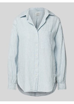 Lniana bluzka z kieszenią na piersi ze sklepu Peek&Cloppenburg  w kategorii Koszule damskie - zdjęcie 172137348
