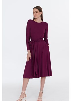 Sukienka infinity midi z długim rękawem Granita XS ze sklepu NAOKO w kategorii Sukienki - zdjęcie 172138976
