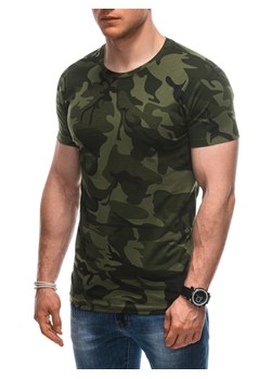 T-shirt męski z nadrukiem 1931S - zielony ze sklepu Edoti w kategorii T-shirty męskie - zdjęcie 172139239