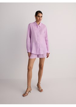 Reserved - Koszula z lnu - fioletowy ze sklepu Reserved w kategorii Koszule damskie - zdjęcie 172140006