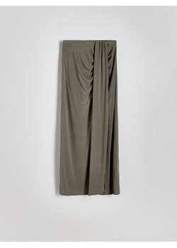 Reserved - Spódnica midi z modalu - ciemnozielony ze sklepu Reserved w kategorii Spódnice - zdjęcie 172141139