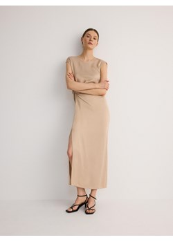 Reserved - Sukienka z wiskozy - kremowy ze sklepu Reserved w kategorii Sukienki - zdjęcie 172141228