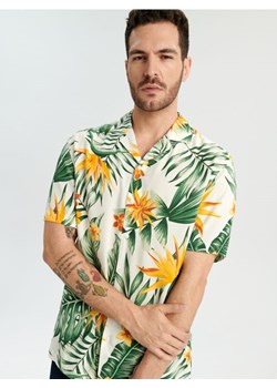 Sinsay - Koszula z nadrukiem - kremowy ze sklepu Sinsay w kategorii Koszule męskie - zdjęcie 172142068