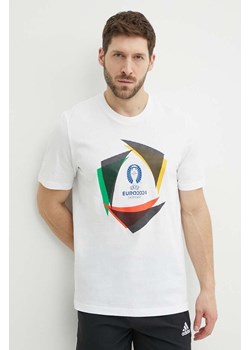 adidas Performance t-shirt Euro 2024 męski kolor beżowy z nadrukiem IT9302 ze sklepu ANSWEAR.com w kategorii T-shirty męskie - zdjęcie 172143968